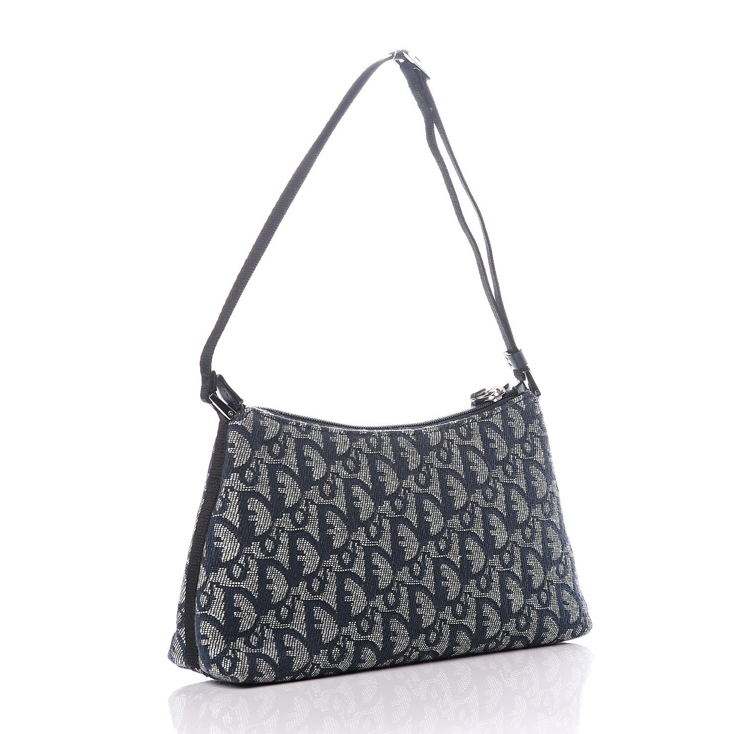 Christian Dior Monogram Shoulder Bag Pochette Blue 2 of 9