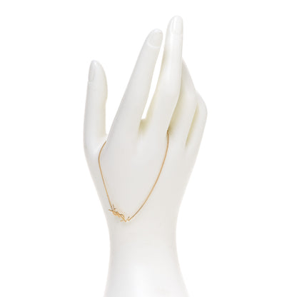 Saint Laurent Brass Monogram Charm Bracelet 2 of 5