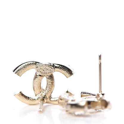 Chanel Crystal Baguette CC Earrings Gold 4 of 5