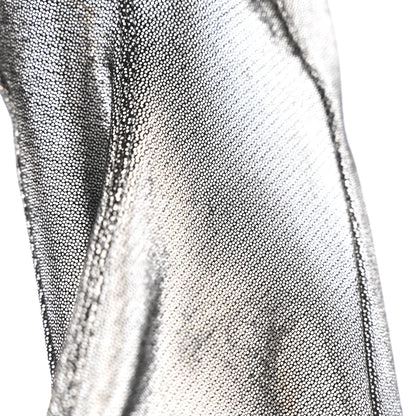 Christian Louboutin Veau Velours Stretch Gena 85 Bootie 40 Silver 6 of 10