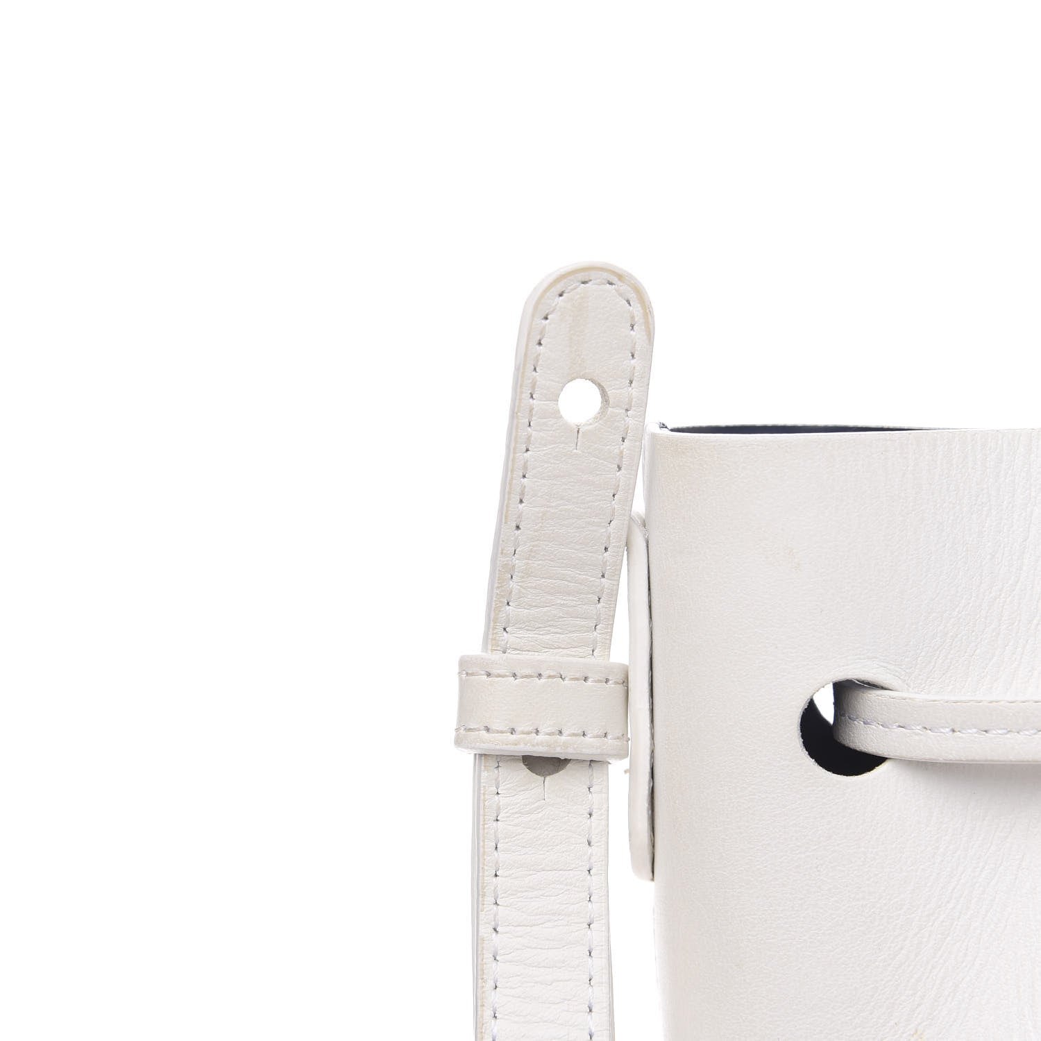 Mansur Gavriel Calfskin Mini Bucket Bag White 11 of 11