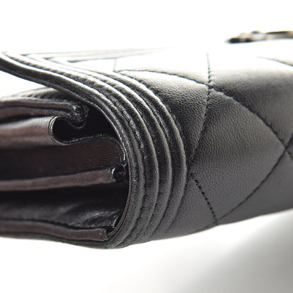 Chanel Lambskin Quilted Boy Flap Wallet Black 13 of 14