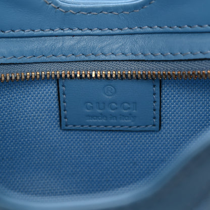 Gucci Calfskin Monogram Mini Moon Side Shoulder Bag Blue 6 of 11