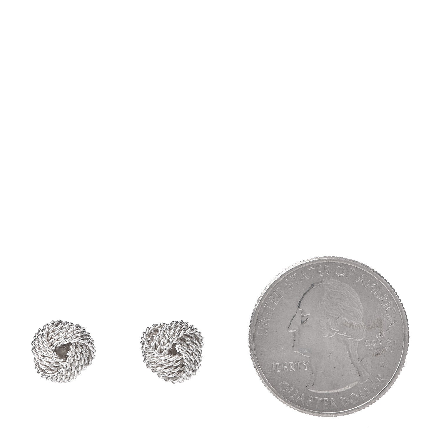 Tiffany Sterling Silver Twist Knot Earrings 2 of 4