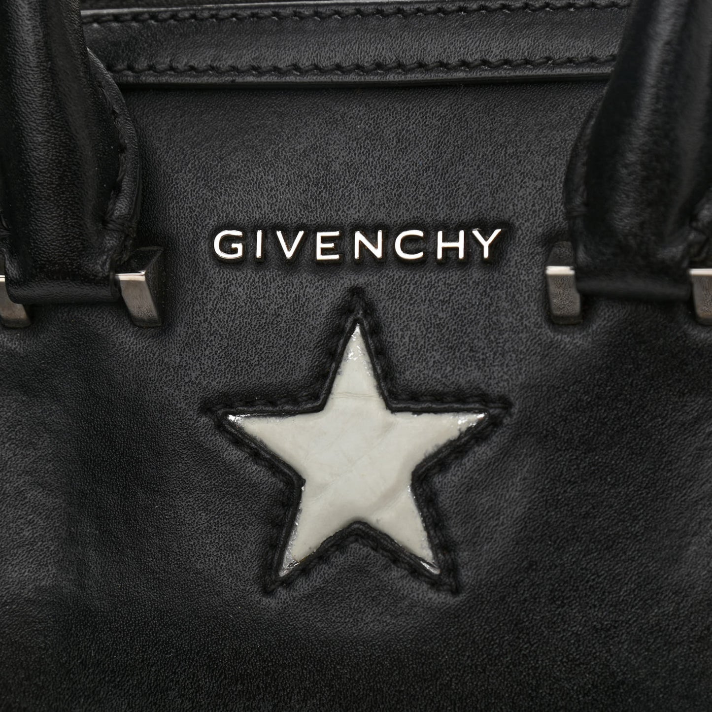 Calfskin Star Micro Lucrezia Black Silver