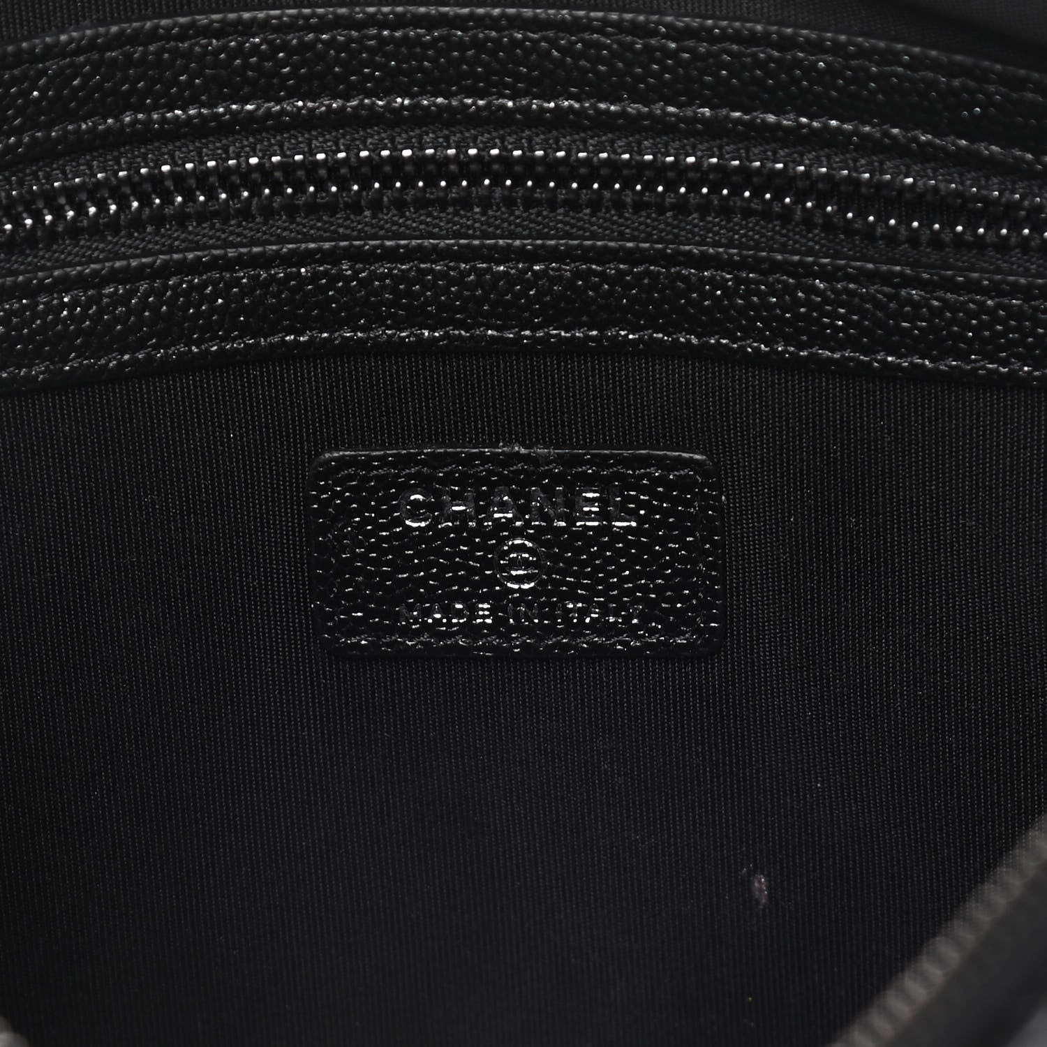 Chanel Caviar Quilted Medium Cosmetic Case Black 7 of 11