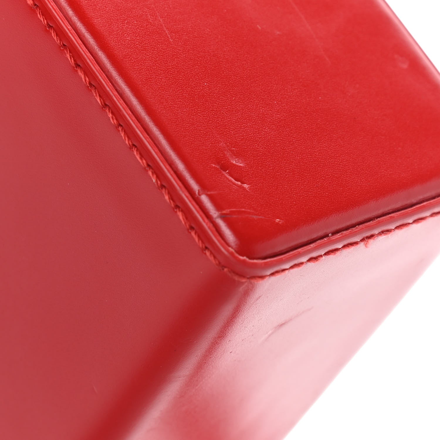 Bottega Veneta Calfskin Daisey Box Clutch Red 10 of 10