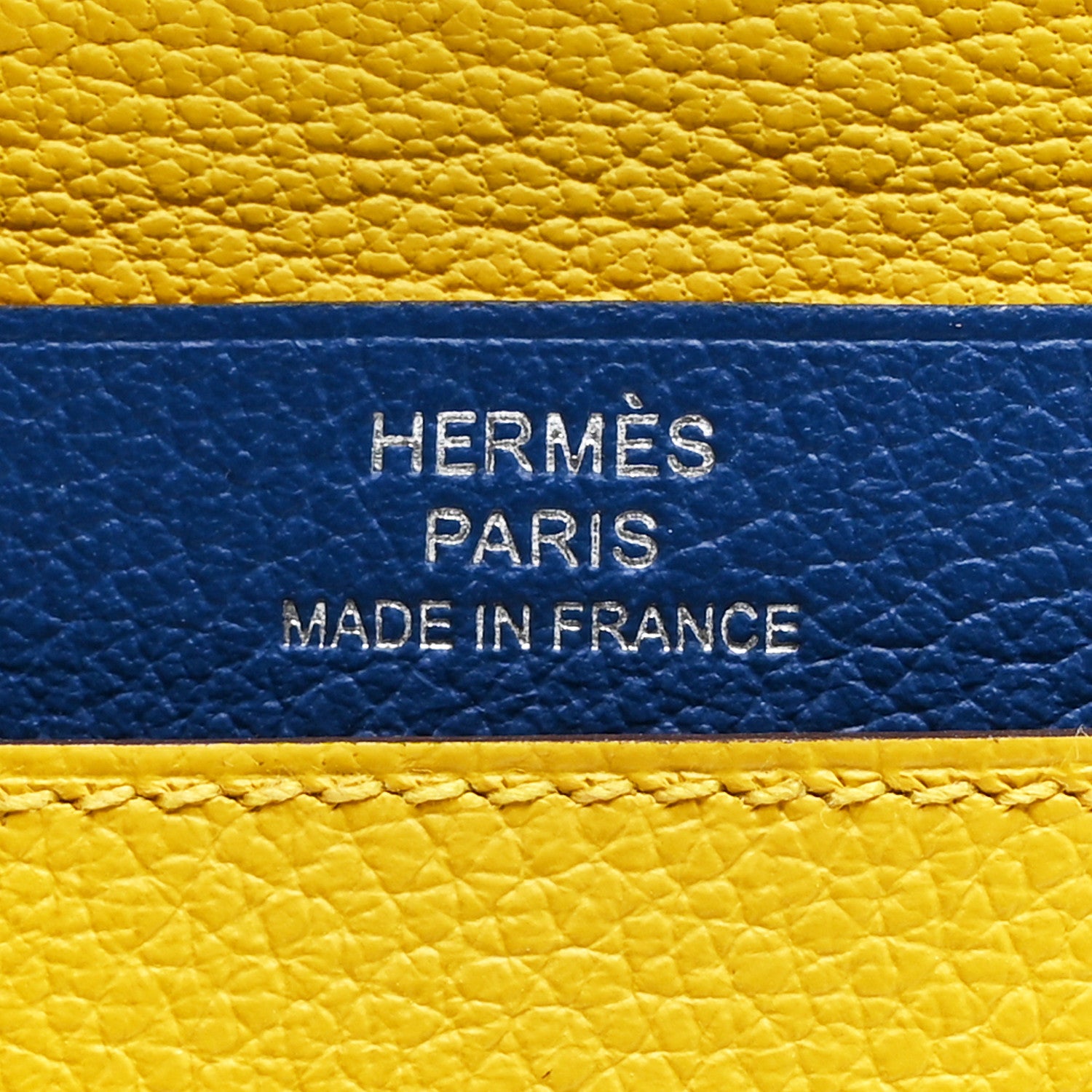 Hermes Evercolor Verso RMS Card Holder Jaune De Naples Bleu France 6 of 9