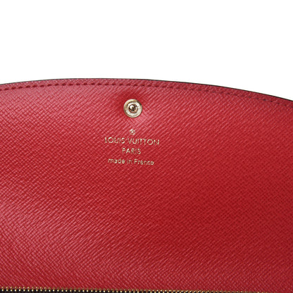 Louis Vuitton Damier Ebene Emilie Wallet Red 6 of 9