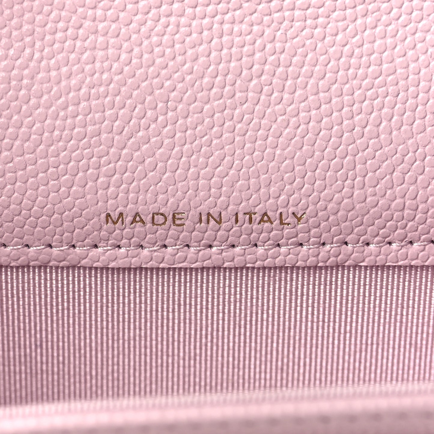 Caviar Quilted Flap Card Holder Wallet Light Pink