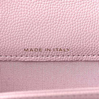 Chanel Caviar Quilted Flap Card Holder Wallet Light Pink 7 of 9