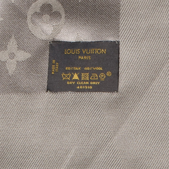 Silk Wool Monogram Shawl Verone