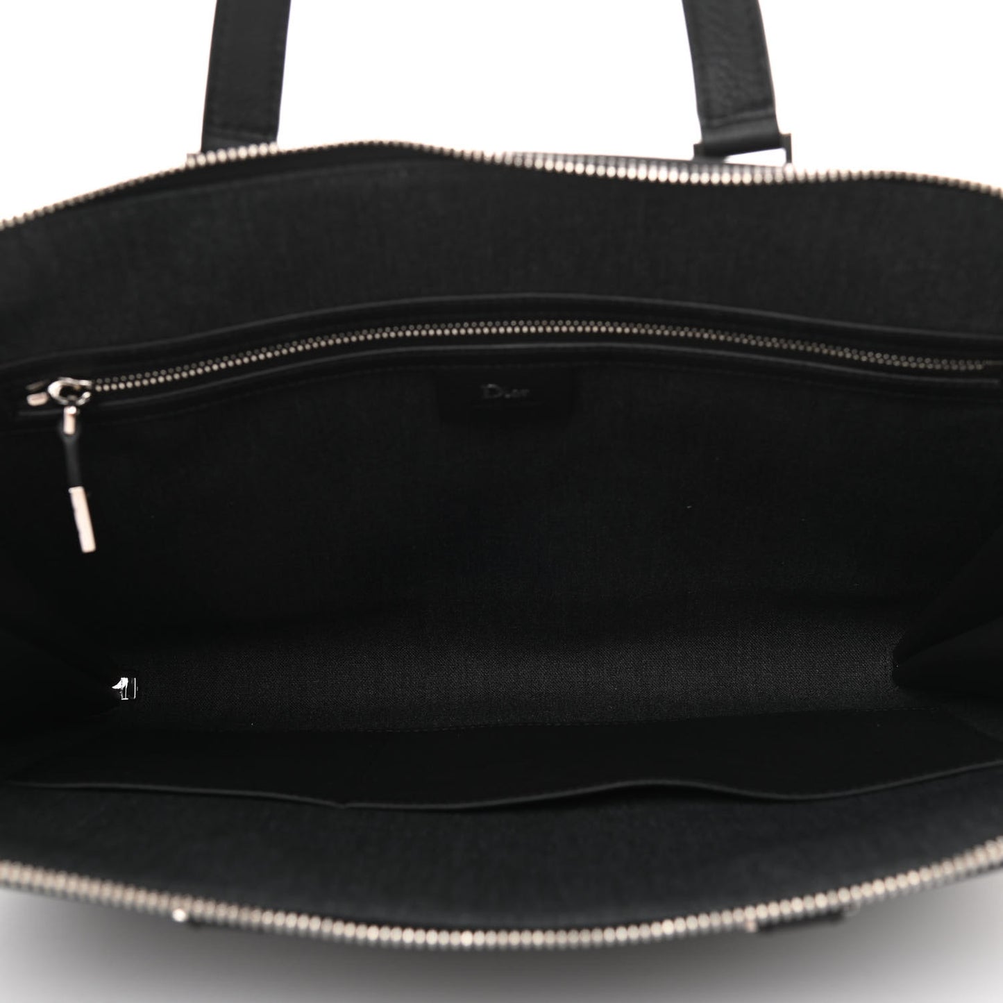 HOMME Calfskin Zip Around Briefcase Black