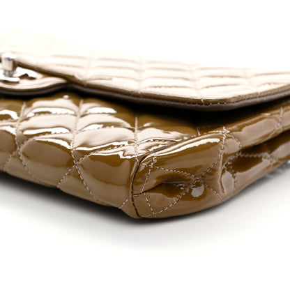 Chanel Patent Quilted Clutch with Chain Flap Grey 10 of 12