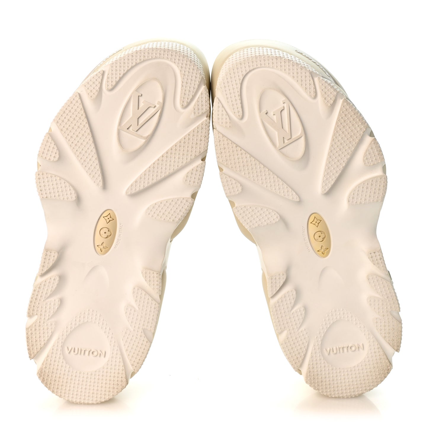 Rubber Mens LV Shark Clogs 11 Beige