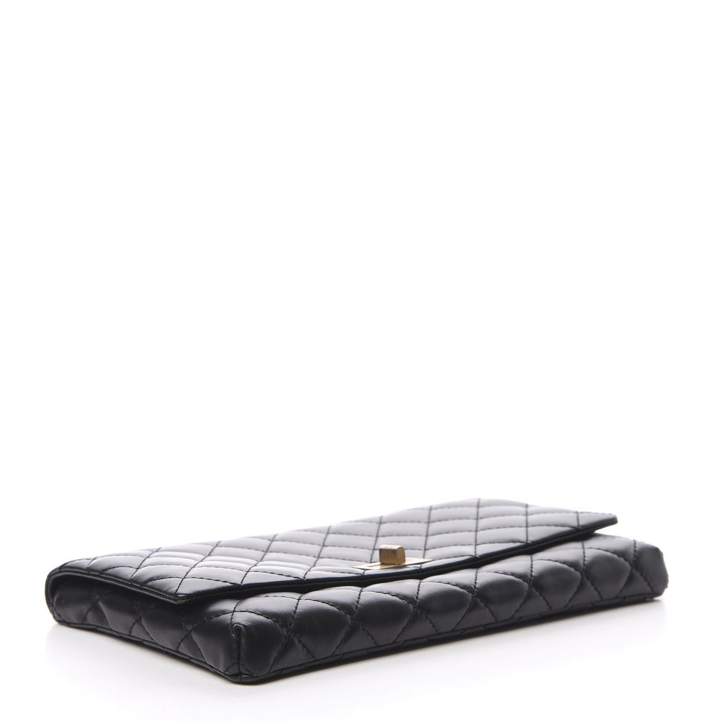 Aged Calfskin Quilted Reissue 2.55 Clutch Black