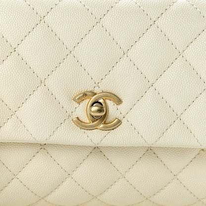 Chanel Caviar Quilted Mini Coco Handle Flap Light Beige 10 of 12