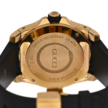 Gucci Stainless Steel Rubber 45mm Dive Snake Quartz Watch Black 4 of 4