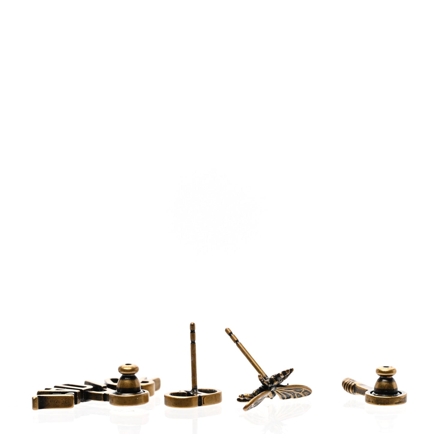 Metal J'Adior Earrings Aged Gold