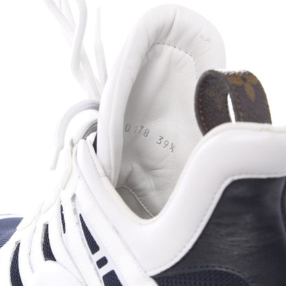 Louis Vuitton Calfskin Technical Nylon LV Archlight Sneakers 39.5 Marine 9 of 9