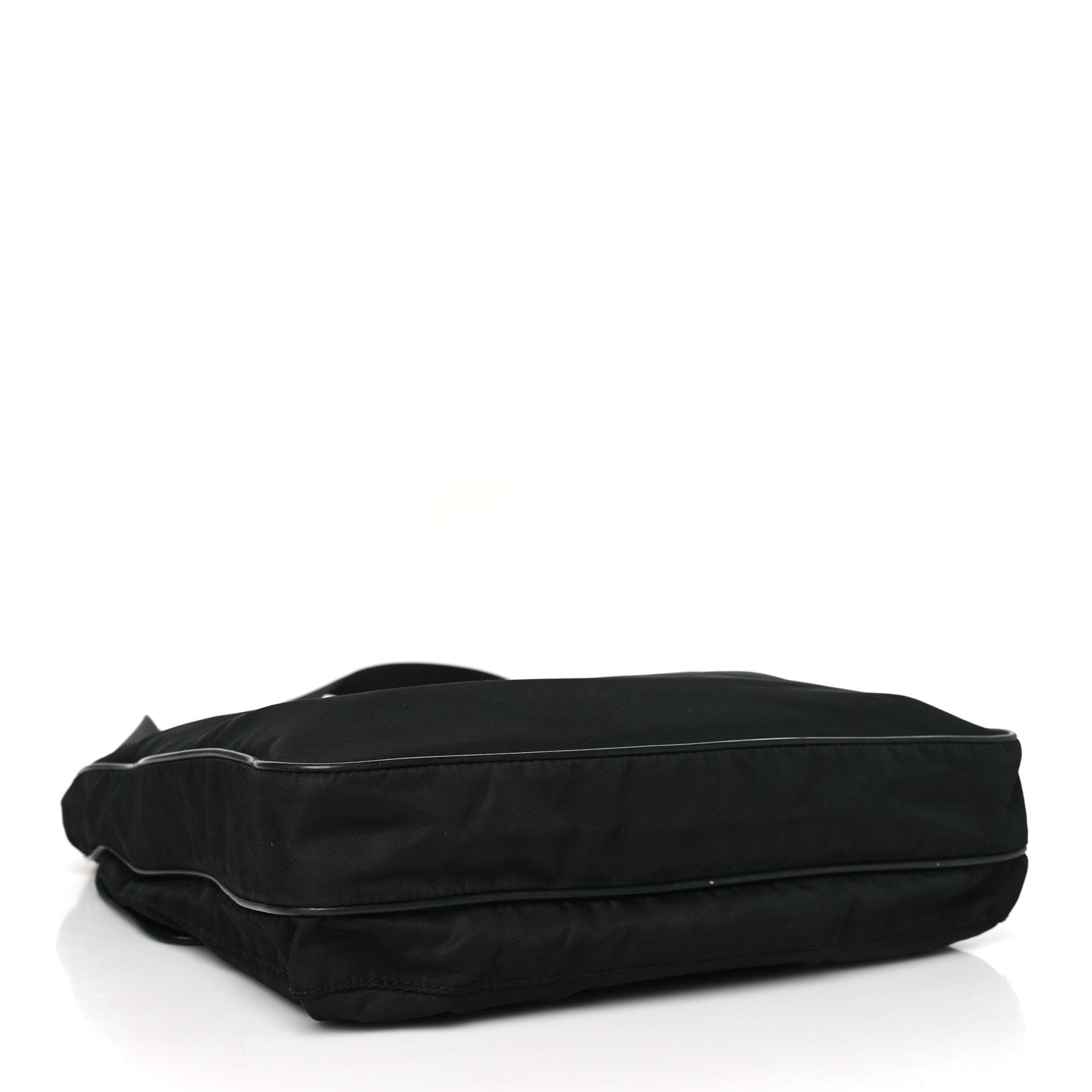 Prada Tessuto Nylon Saffiano Logo Messenger Bag Black 3 of 8