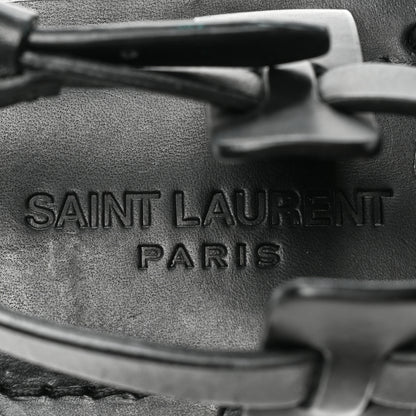 Saint Laurent Calfskin Nu Pieds Sandals 38 Black 7 of 11
