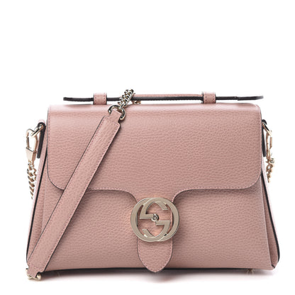 Gucci Dollar Calfskin Interlocking G Top Handle Shoulder Bag Soft Pink 1 of 10