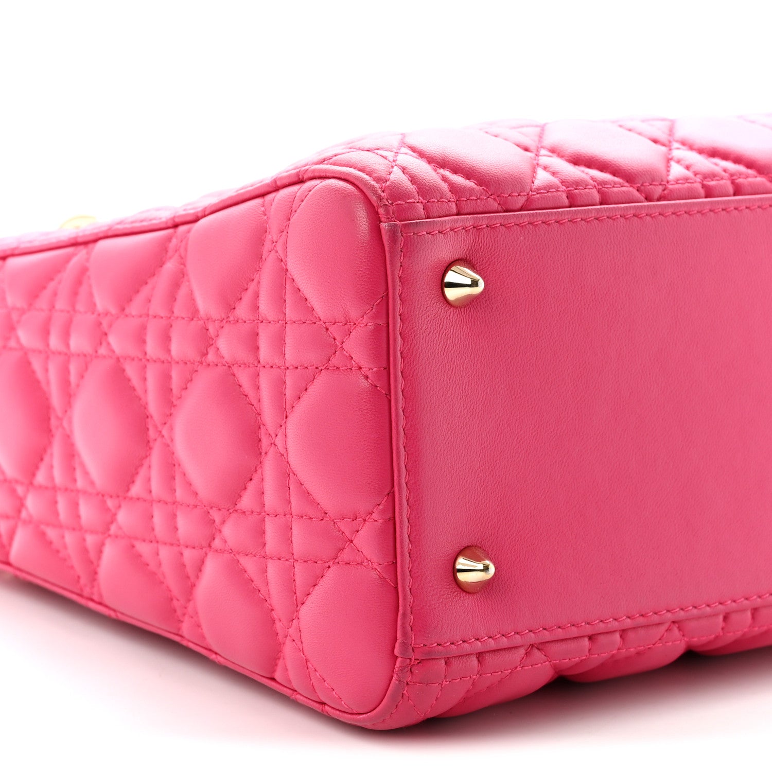 Christian Dior Lambskin Cannage Medium Lady Dior Fuchsia 11 of 12