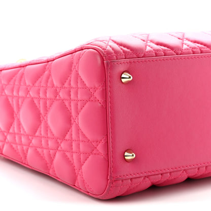Christian Dior Lambskin Cannage Medium Lady Dior Fuchsia 11 of 12