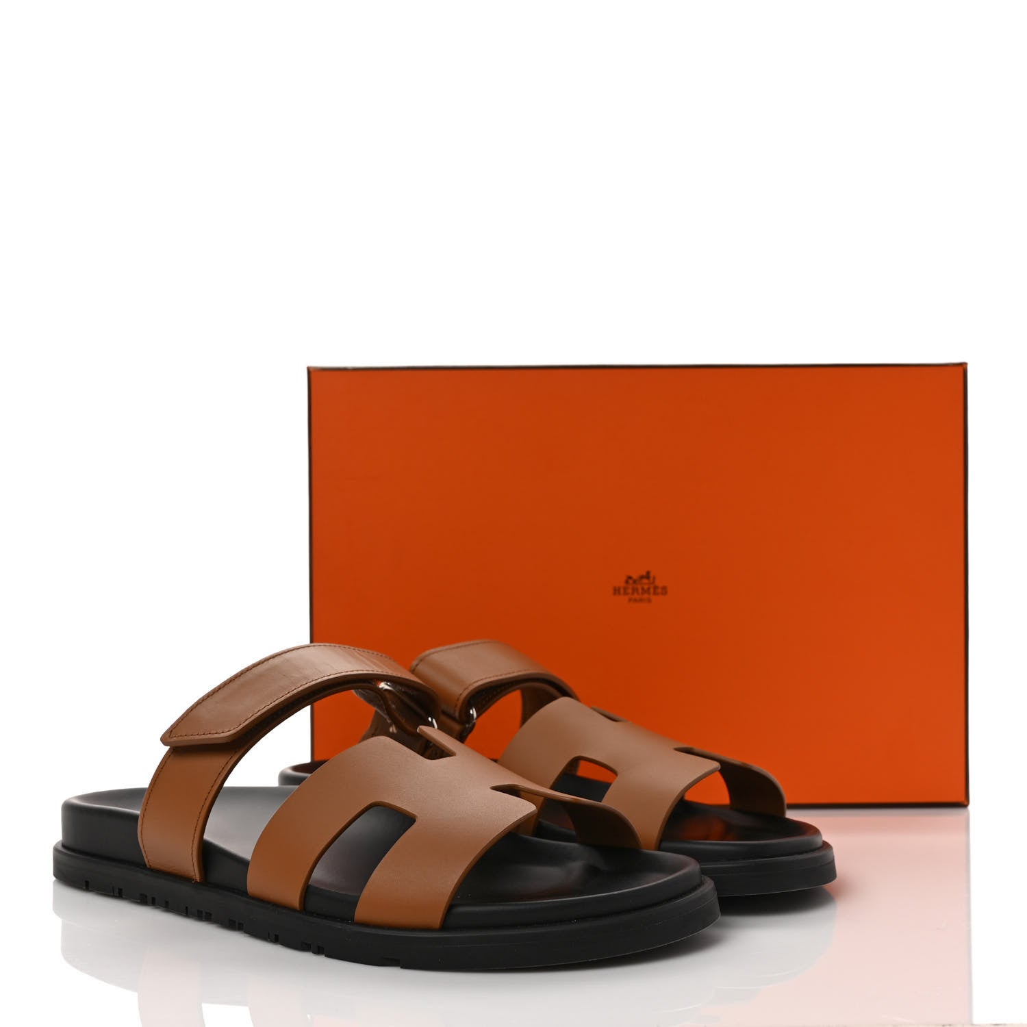Hermes Calfskin Womens Chypre Sandals 40 Gold 9 of 9