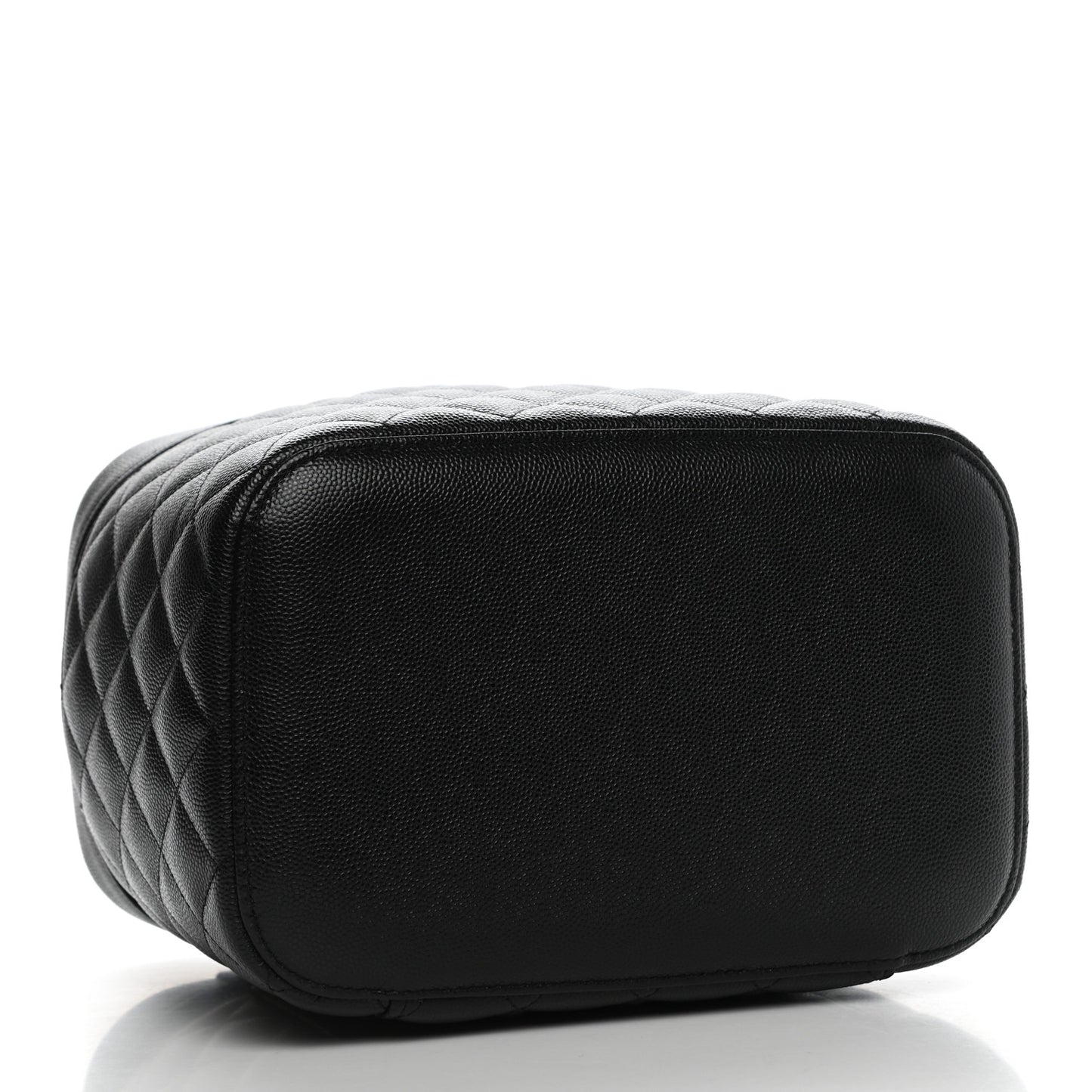 Caviar Quilted Large Vanity Pouch Black