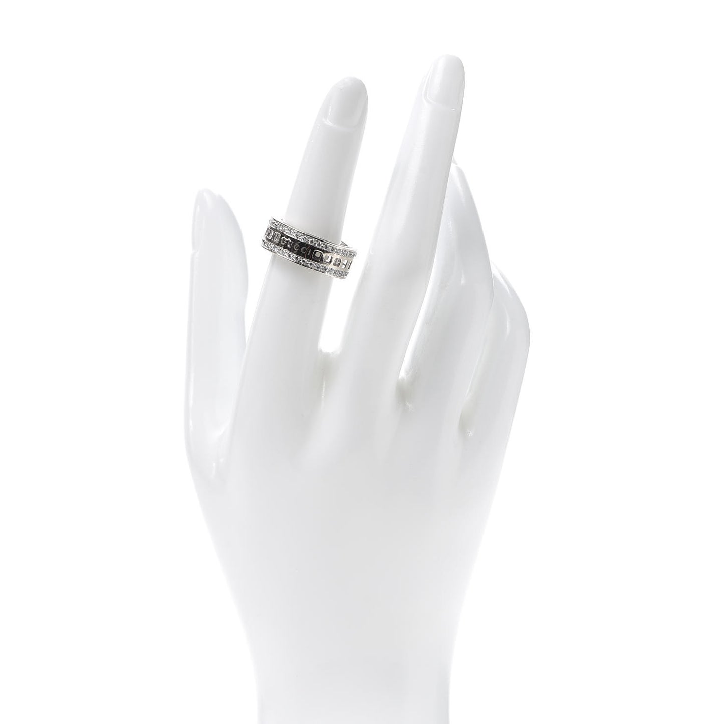 18K White Gold Diamond Spinner Ring 53 6.25