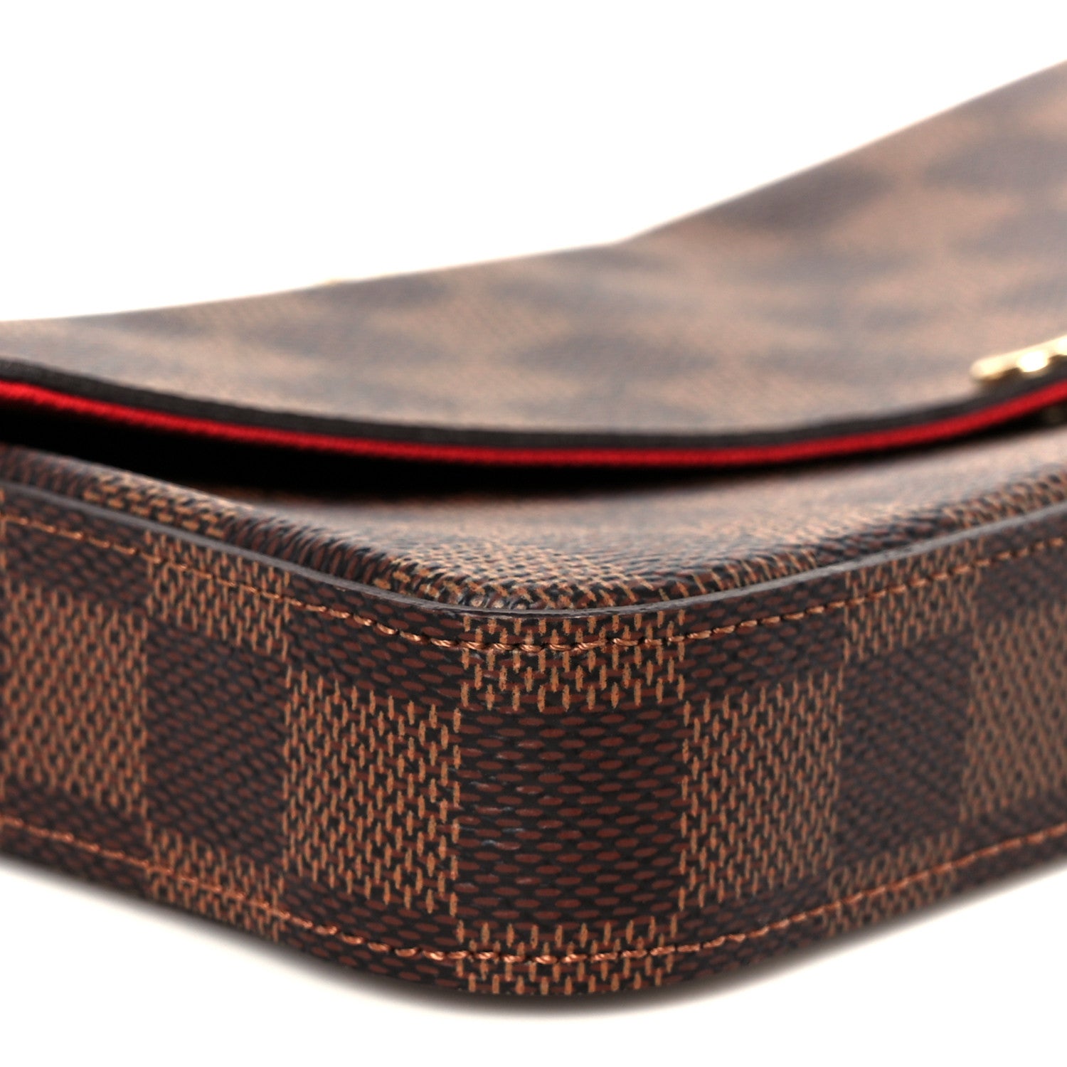 Louis Vuitton Damier Ebene Pochette Felicie Chain Wallet 13 of 15