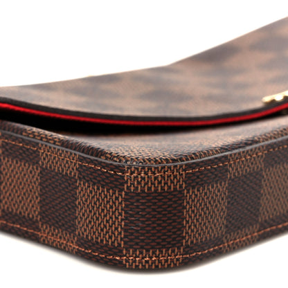 Louis Vuitton Damier Ebene Pochette Felicie Chain Wallet 13 of 15