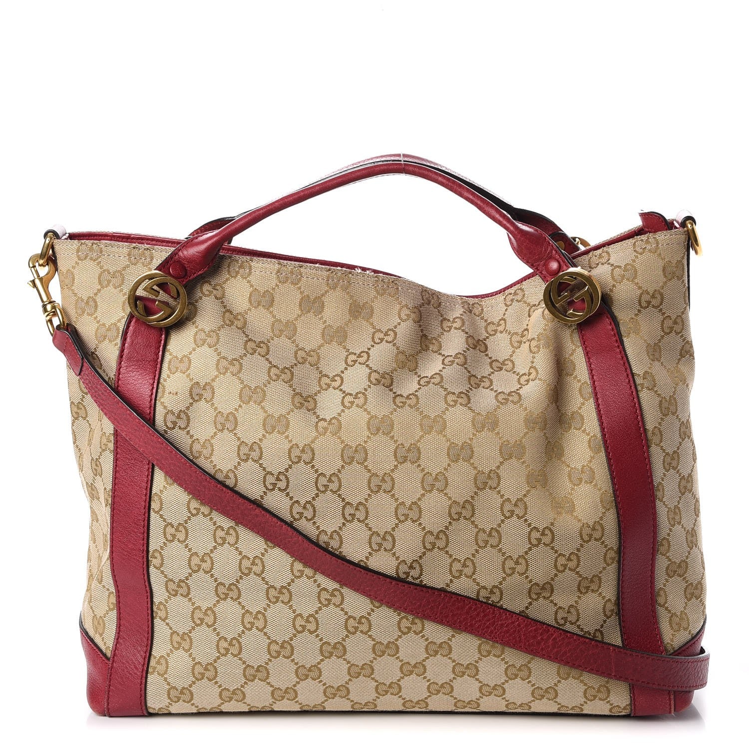 Gucci Monogram Medium Miss GG Top Handle Bag Dark Red 1 of 10