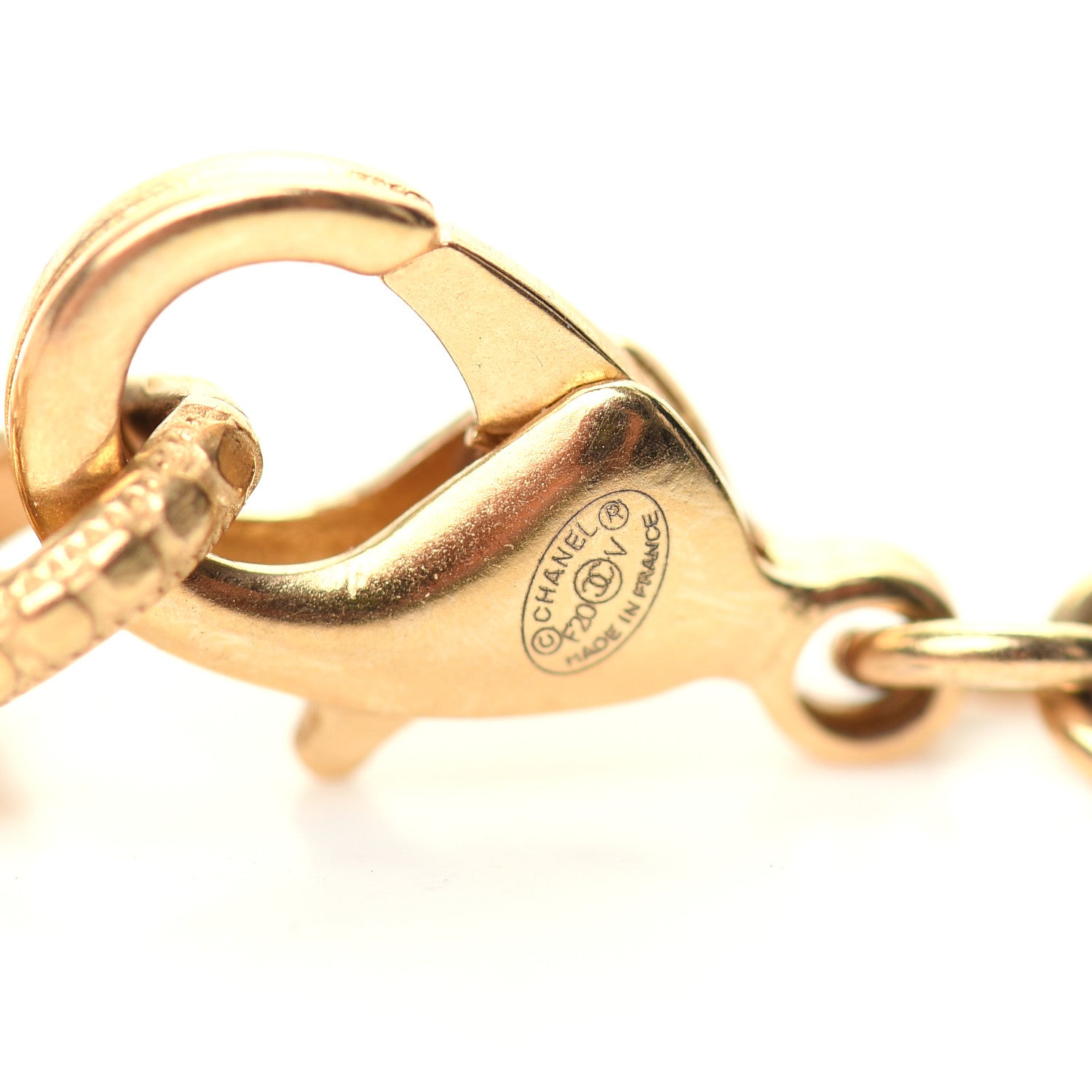 Chanel ID Dog Tag Charm Necklace Gold 5 of 5