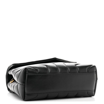Saint Laurent Calfskin Y Quilted Monogram Toy Loulou Crossbody Bag Black 4 of 13