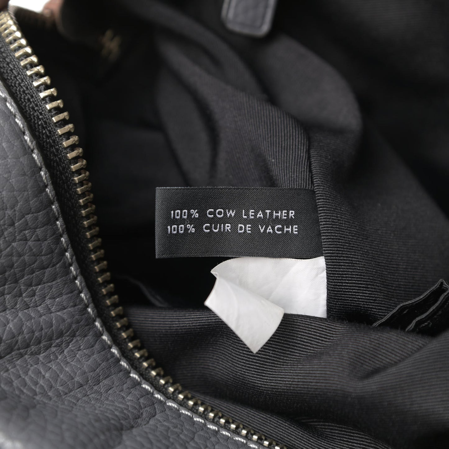 Pebbled Calfskin Gotham Bauletto Satchel Grey