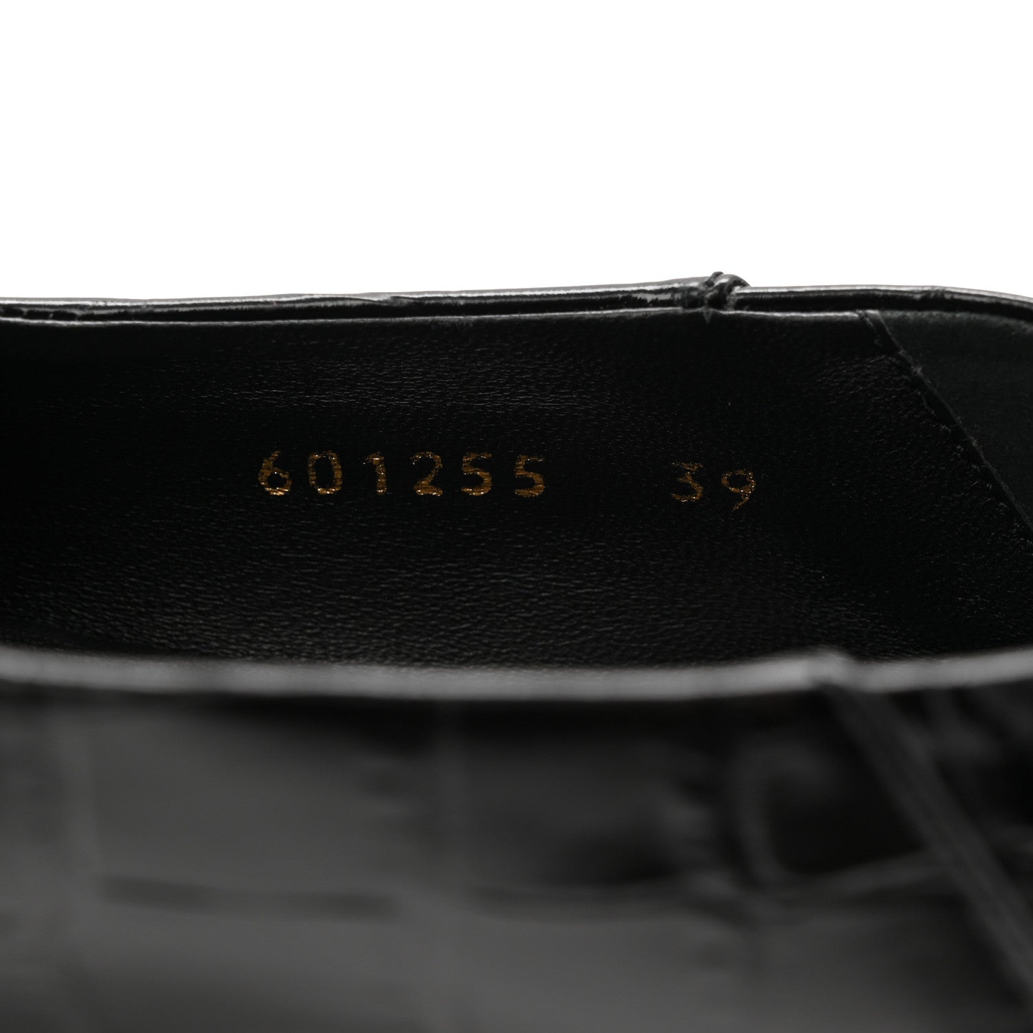 Balenciaga Calfskin Crocodile Embossed Cozy BB Loafer 39 Black 9 of 9