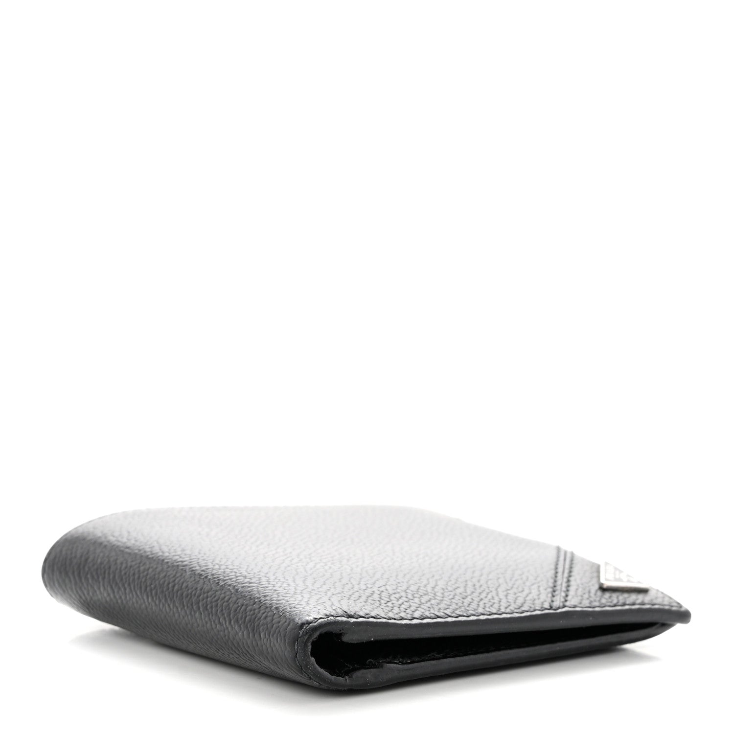 Prada Micro Grain Bi-Fold Wallet Black 4 of 9