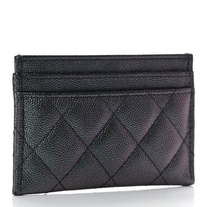 Chanel Iridescent Caviar Quilted Card Holder Black 3 of 7