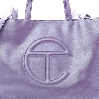 Telfar Metallic Vegan Leather Medium Shopping Bag Kush 8 of 10