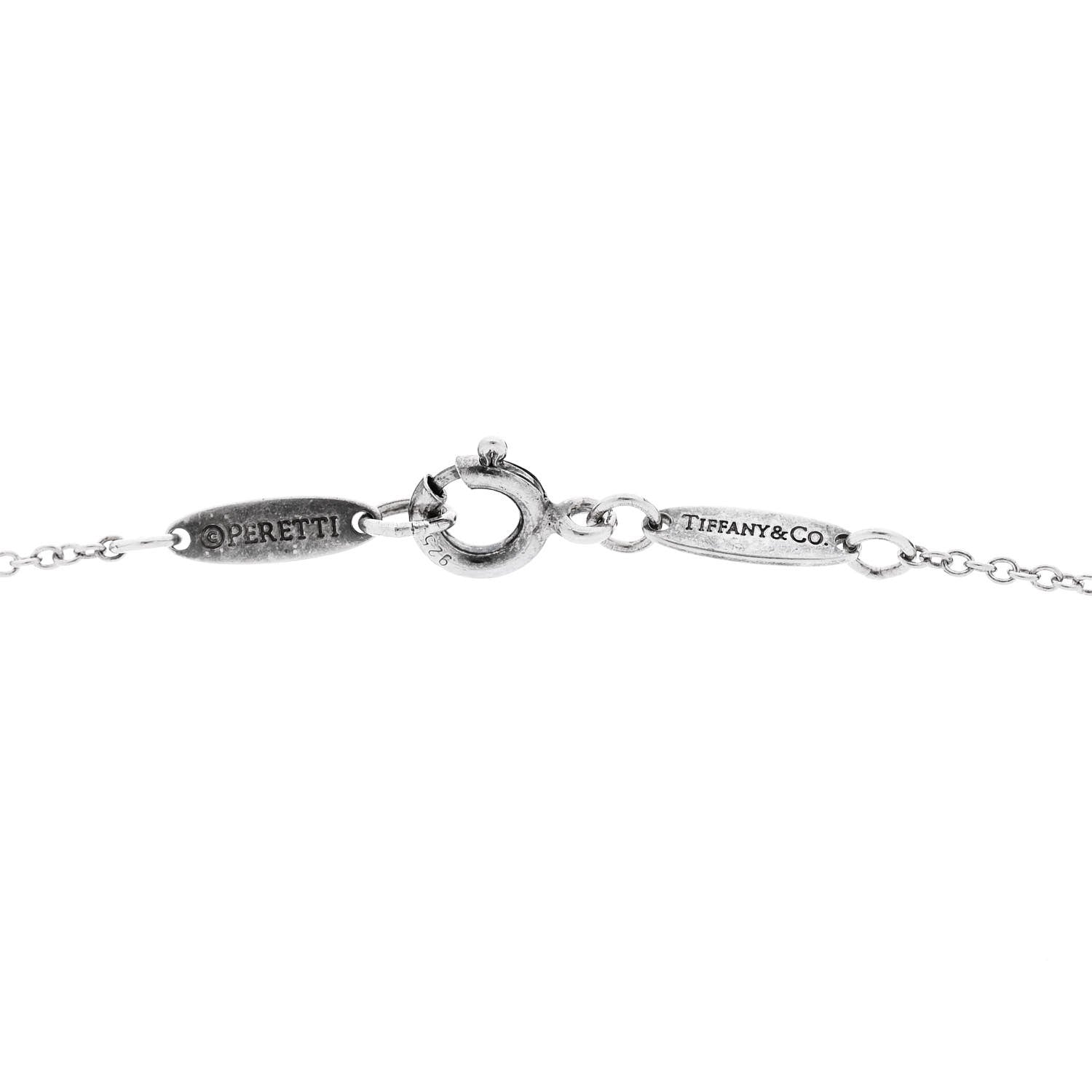 Tiffany Sterling Silver 18K Rose Gold Elsa Peretti 16mm Double Open Heart Pendant Necklace 6 of 6