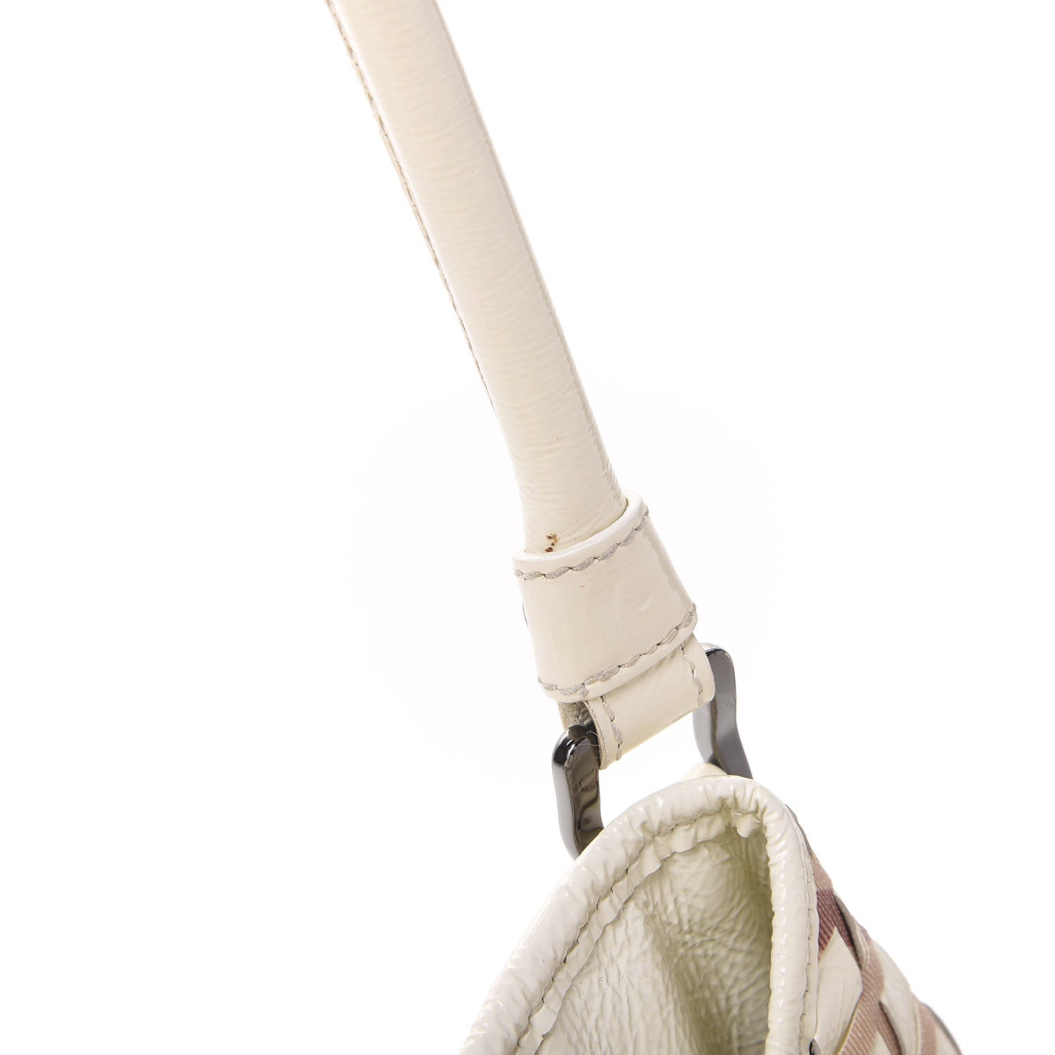 Burberry Patent Canvas Woven Nova Check Canterbury White 14 of 16