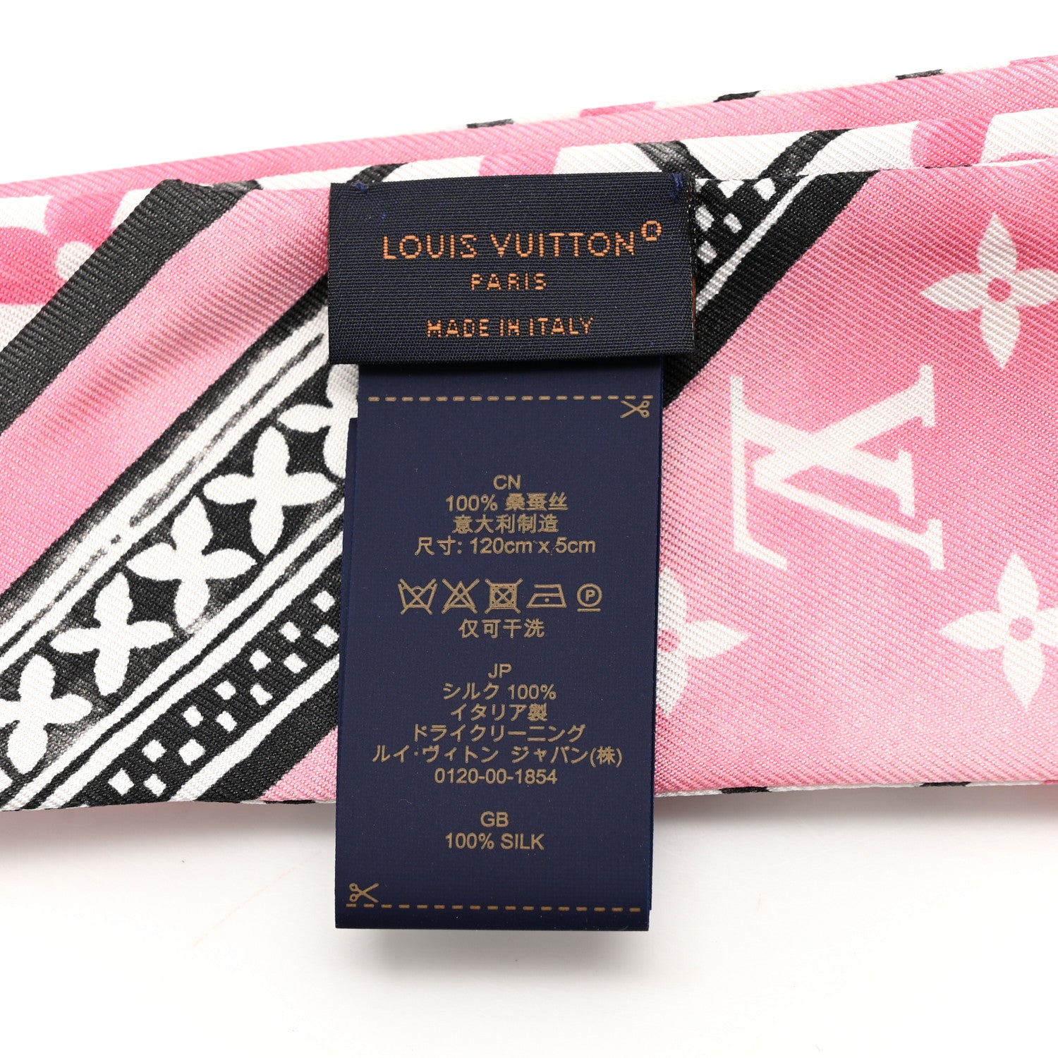 Louis Vuitton Silk Monogram Flower Tile BB Bandeau Pink 1793801