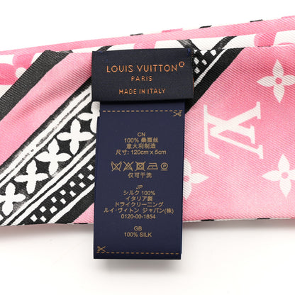 Louis Vuitton Silk Monogram Flower Tile BB Bandeau Pink 3 of 3