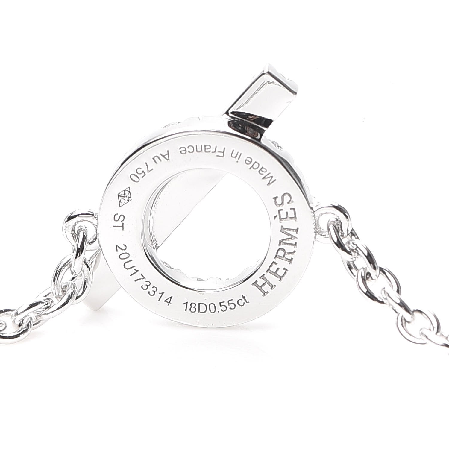 Hermes 18K White Gold Diamond Finesse Bracelet ST 4 of 6