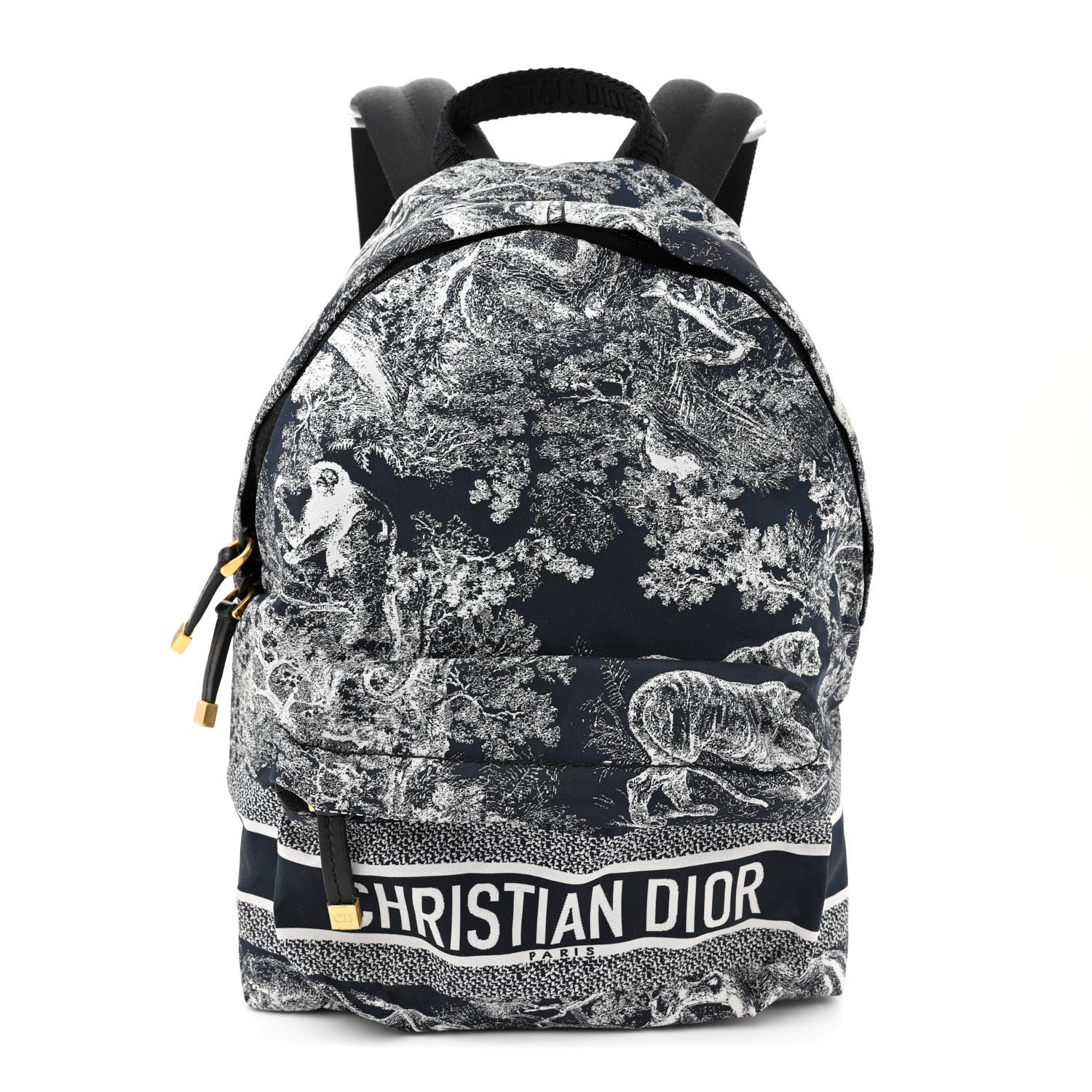 Christian Dior Nylon Technical Fabric Toile De Jouy Small Diortravel Backpack Blue 1 of 9