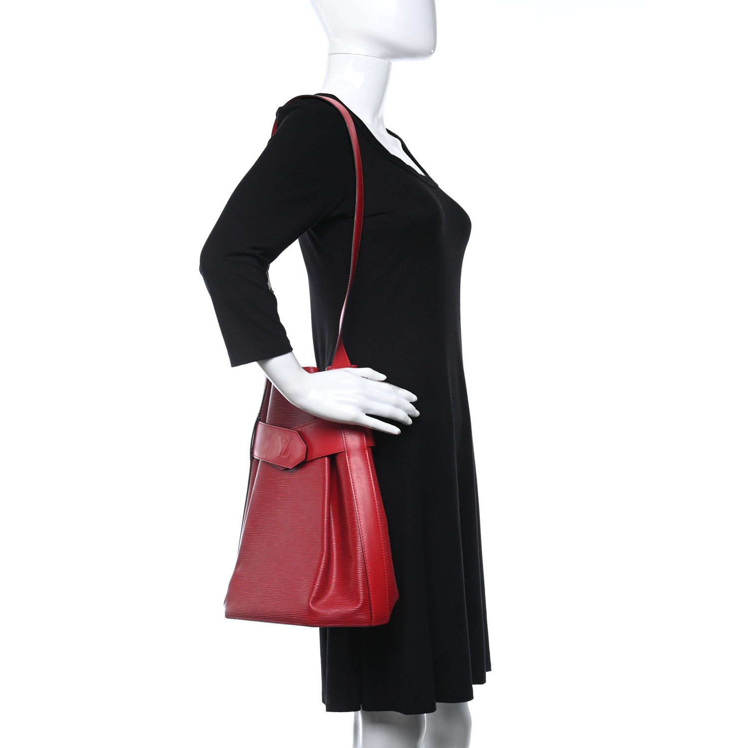 Louis Vuitton Epi Sac D'Epaule GM Castillan Red 2 of 11