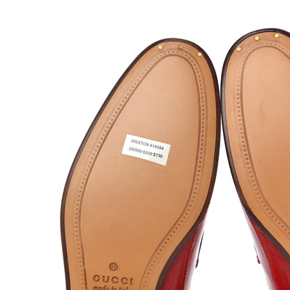 Gucci Eel Mens Brixton Horsebit Loafers 6.5 Vulcanic Red 7 of 11